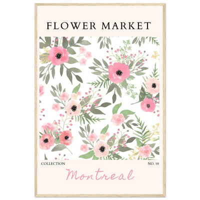 Flower Market Collection: Montreal – Whimsical Floral Art Prints | Ready-to-Hang Framed Posters - Vibrantwalls
