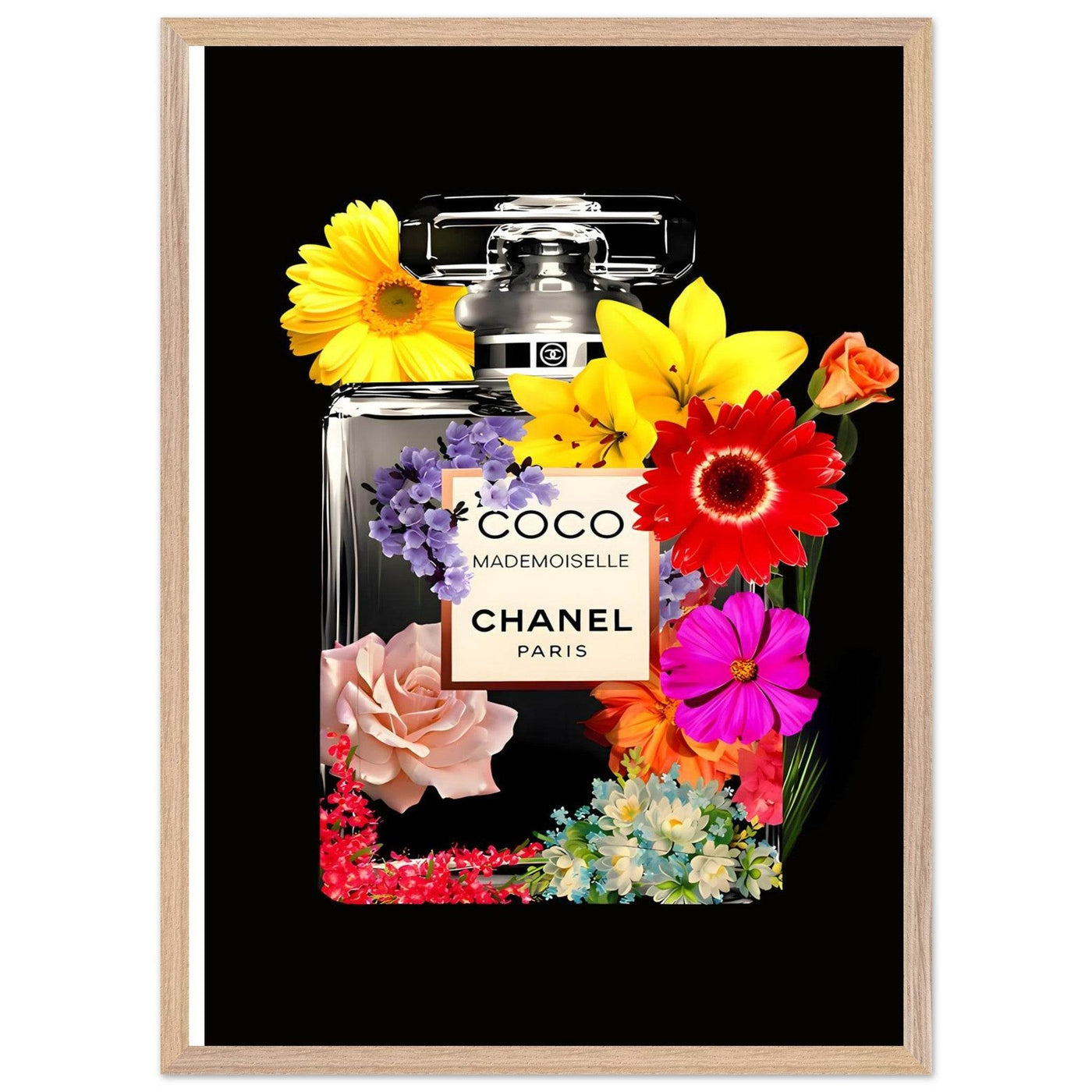 Vibrant Coco Mademoiselle Floral Art Print - Premium Framed Wall Decor in Your Choice of Size & Finish - Vibrantwalls