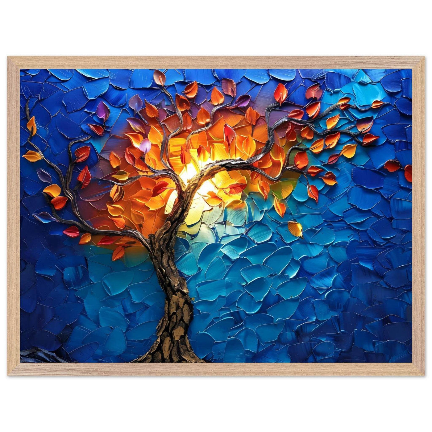Vibrant Tree of Life Palette Knife Art - Vibrantwalls