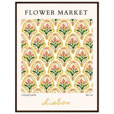 Lisbon Flower Market Framed Poster – Vibrant Floral Art Print | Ready-to-Hang Wall Decor - Vibrantwalls