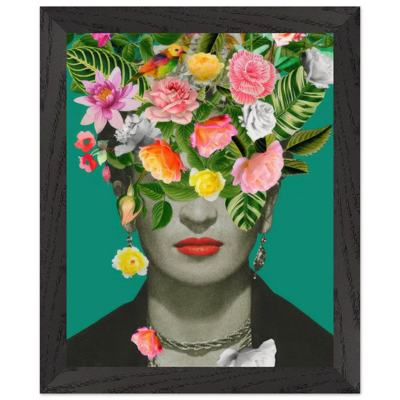 Floral Frida Artwork - Vibrant and Inspiring Home Decor - Vibrantwalls
