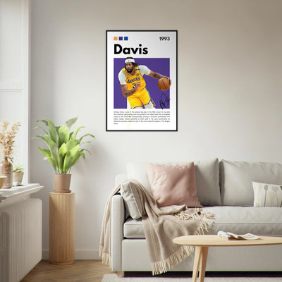 Anthony Davis Lakers Modern Basketball Art Print Vibrantwalls
