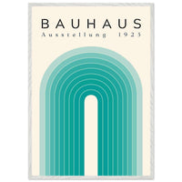 Bauhaus Ausstellung 1923 Teal Cream Wall Art - Vibrantwalls