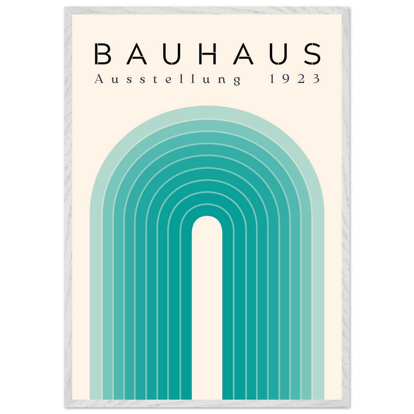Bauhaus Ausstellung 1923 Teal & Cream - Vibrantwalls