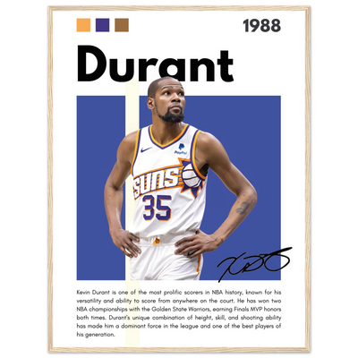 Kevin Durant Slim Reaper Suns Framed Poster 60x80 cm 24x32″ Wood frame Vibrantwalls