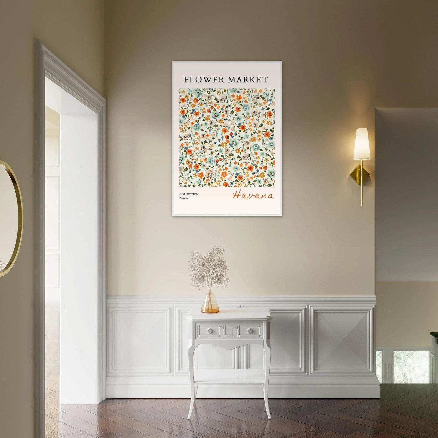 Flower Market 'Havana' Framed Poster – Vibrant Floral Art Print | Ready-to-Hang in Various Sizes & Frame Styles - Vibrantwalls