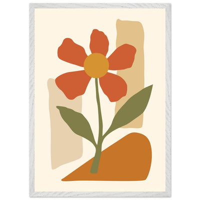 Abstract Floral Bloom Pink Minimalist Design - Vibrantwalls