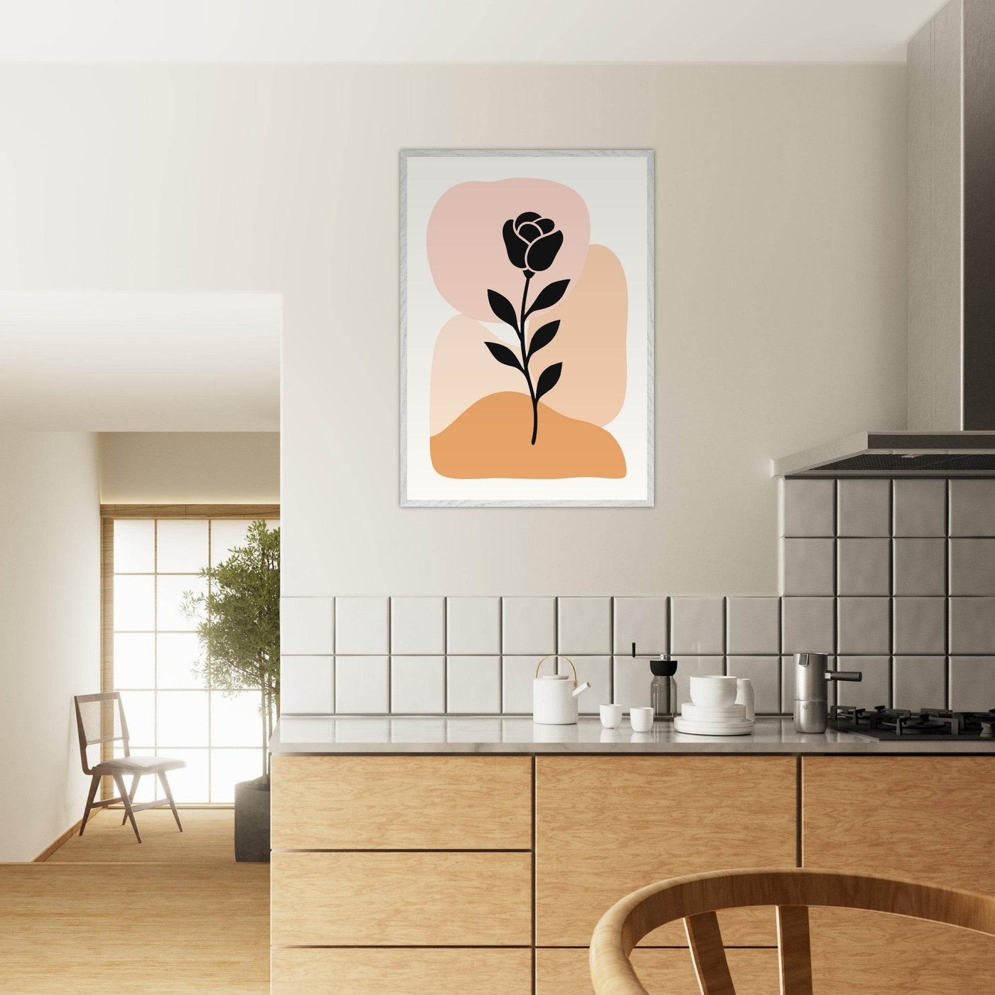 Abstract Floral Silhouette - Vibrantwalls