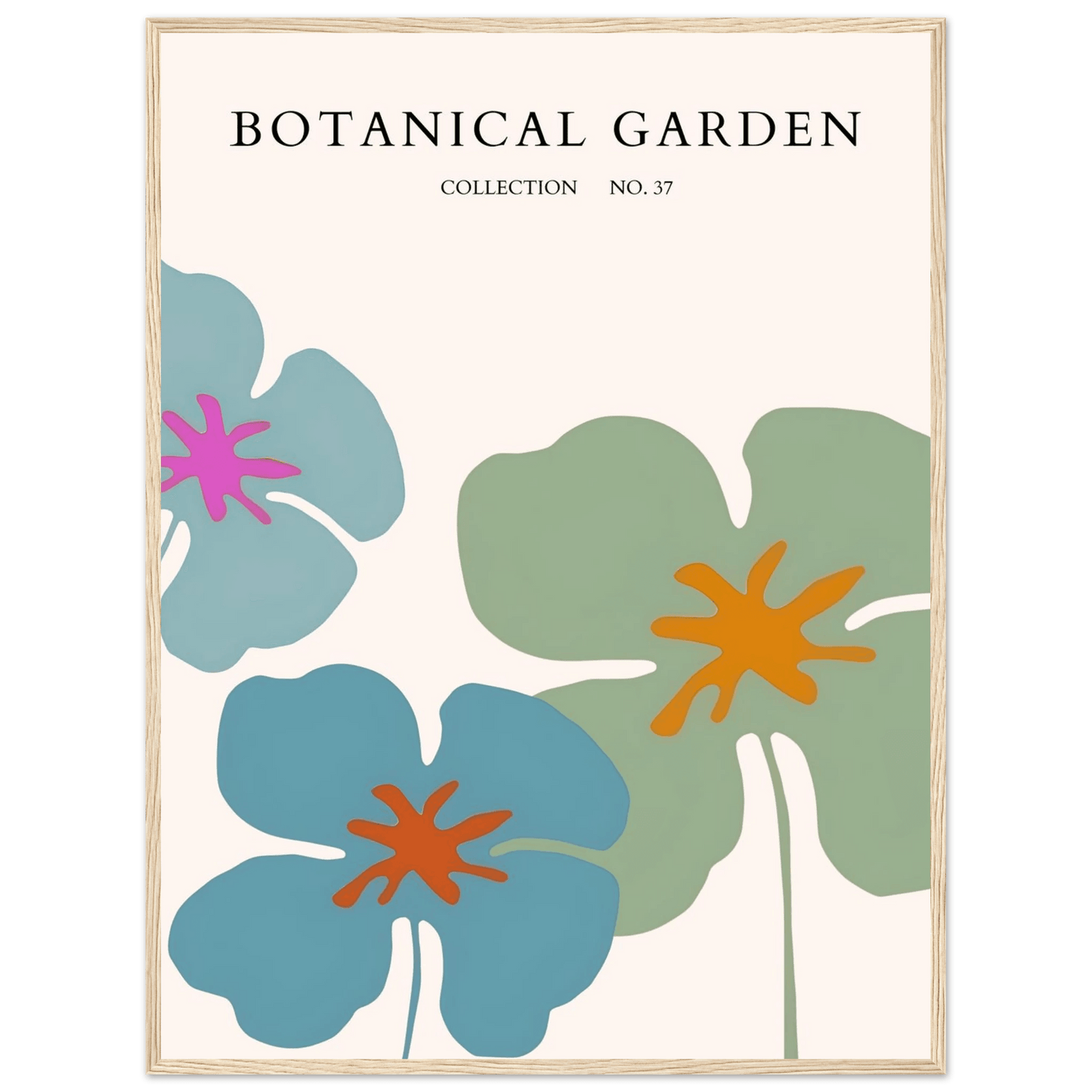 Abstract Botanical Garden Framed Posters – Vibrant Floral Art Prints in Your Choice of Frame & Size | Ready-to-Hang - Vibrantwalls