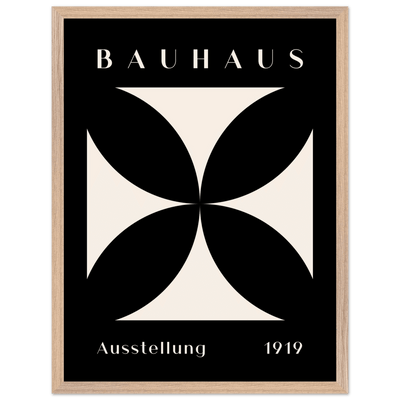 Bauhaus Ausstellung 1919 Black & Cream Minimalist - Vibrantwalls