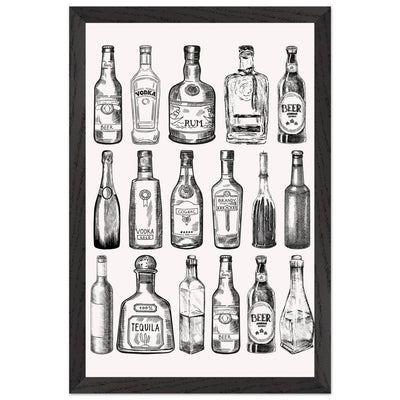Gin Tonic Cocktail Recipe Classic Bar Print - Vibrantwalls
