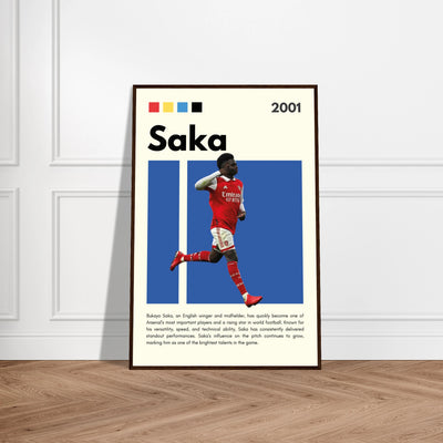 Bukayo Saka Arsenal Framed Poster – Modern Football Art Print for Gooners Vibrantwalls