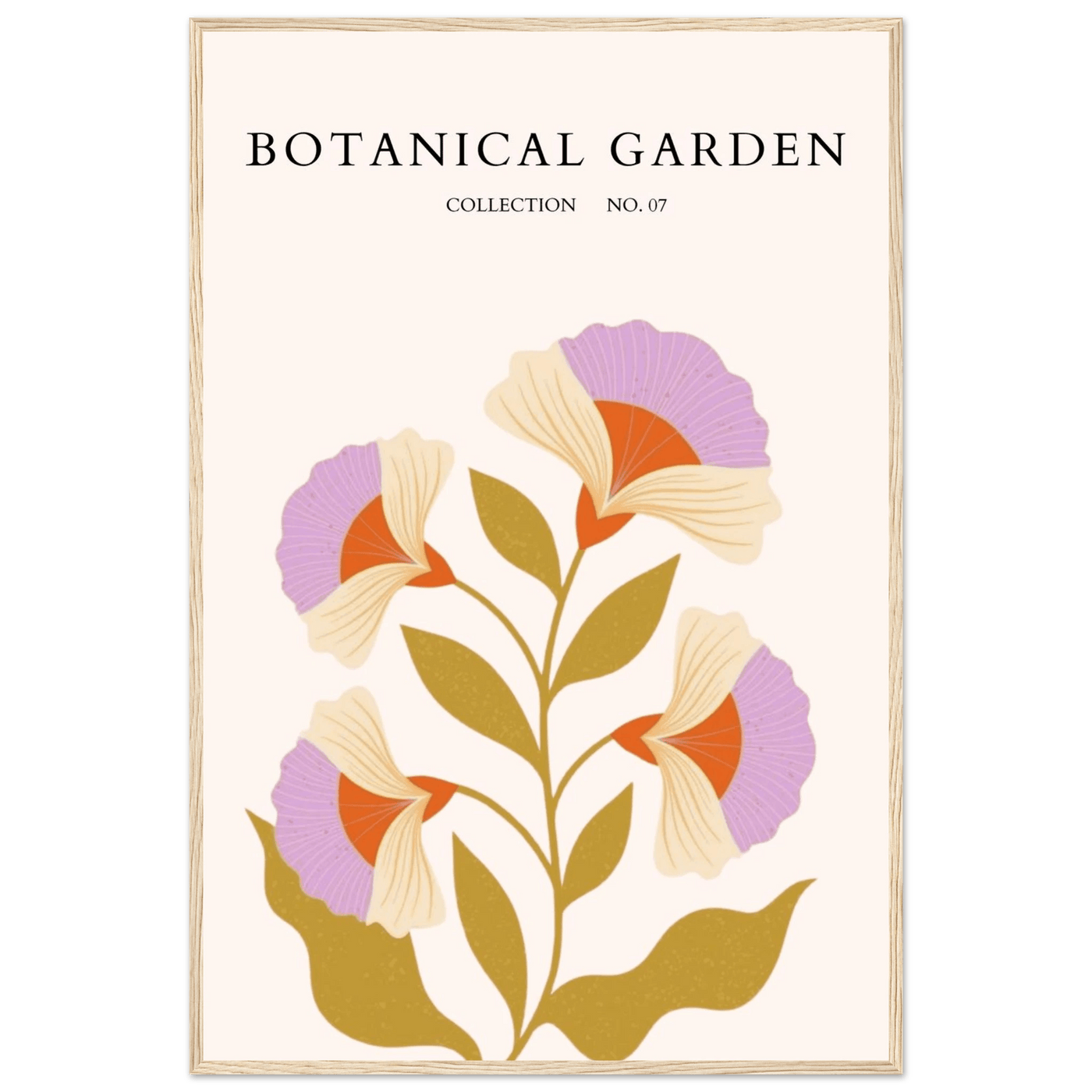 Botanical Garden Framed Poster – Whimsical Floral Art Prints in Soft Hues | Ready-to-Hang Wall Decor - Vibrantwalls