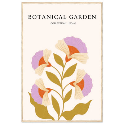 Botanical Garden Framed Poster – Whimsical Floral Art Prints in Soft Hues | Ready-to-Hang Wall Decor - Vibrantwalls