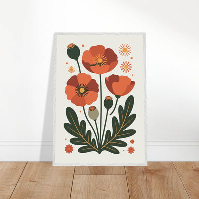 Abstract Floral Bloom Terracotta Earth Tones - Vibrantwalls