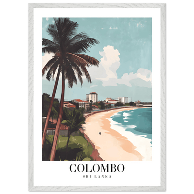 Colombo Sri Lanka Framed Poster – Vintage Coastal Art with Wooden Frame in Multiple Sizes & Finishes - Vibrantwalls