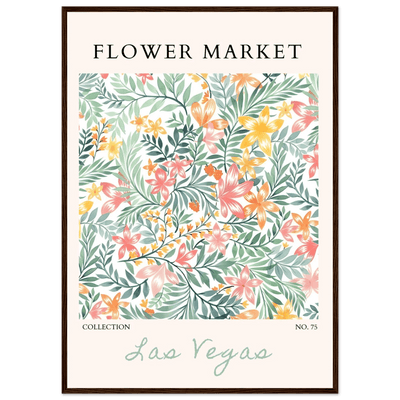 Flower Market Collection Framed Poster – Las Vegas Botanical Bliss Print | Ready-to-Hang Floral Art - Vibrantwalls