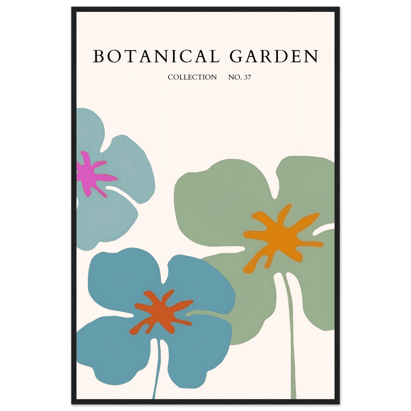 Abstract Botanical Garden Framed Posters – Vibrant Floral Art Prints in Your Choice of Frame & Size | Ready-to-Hang - Vibrantwalls