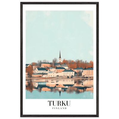 Turku Finland Framed Poster – Serene Nordic Travel Wall Art with Wooden Frame - Vibrantwalls