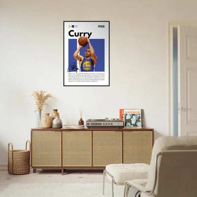 Stephen Curry Golden State Warriors Vintage Art Vibrantwalls