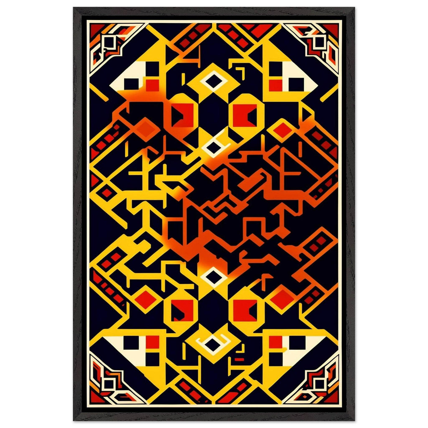 Abstract Geometric Poster for Modern Home Decor Framed Art - Vibrantwalls