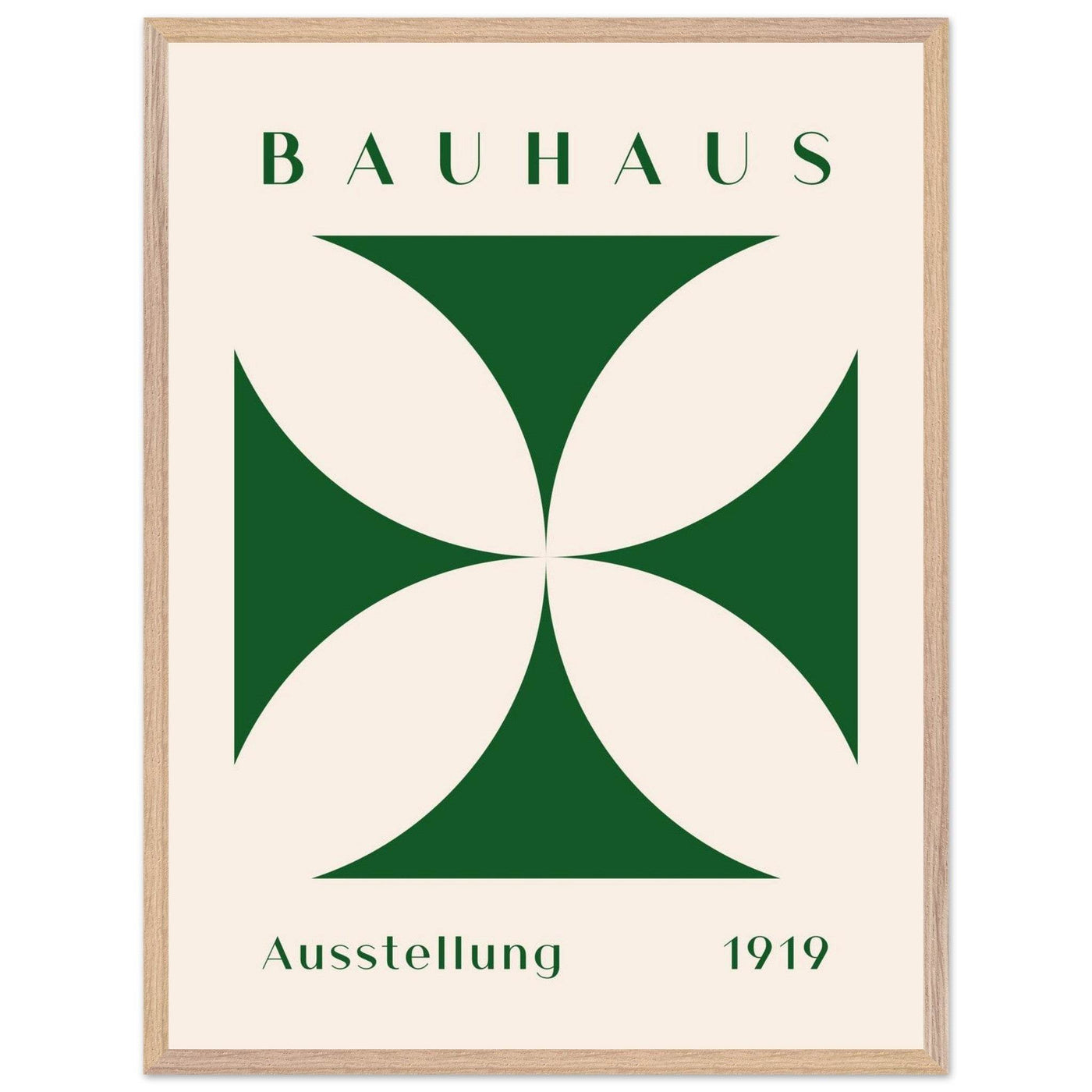Deep Green Cream Bauhaus 1919 - Vibrantwalls