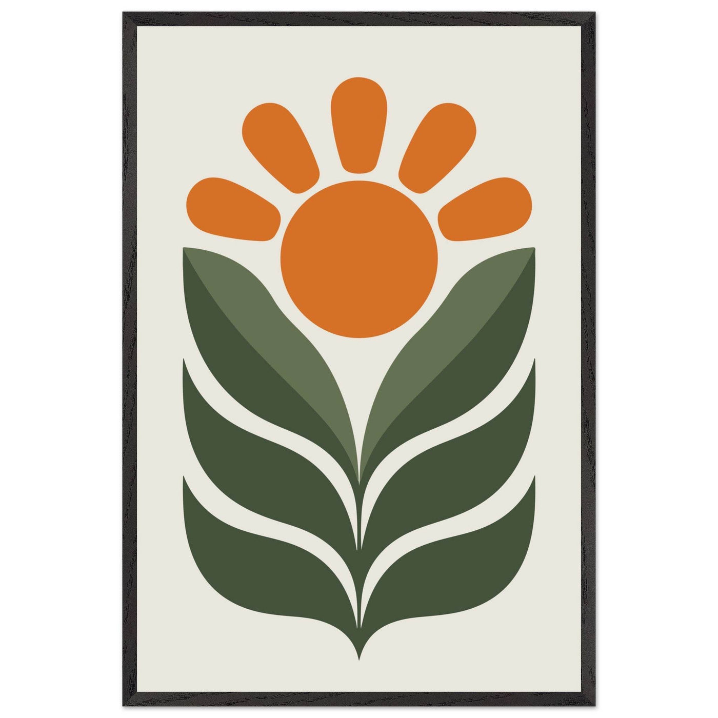 Boho Sun & Leaves Art - Vibrantwalls