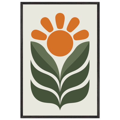 Boho Sun & Leaves Art - Vibrantwalls
