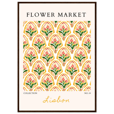Lisbon Flower Market Framed Poster – Vibrant Floral Art Print | Ready-to-Hang Wall Decor - Vibrantwalls