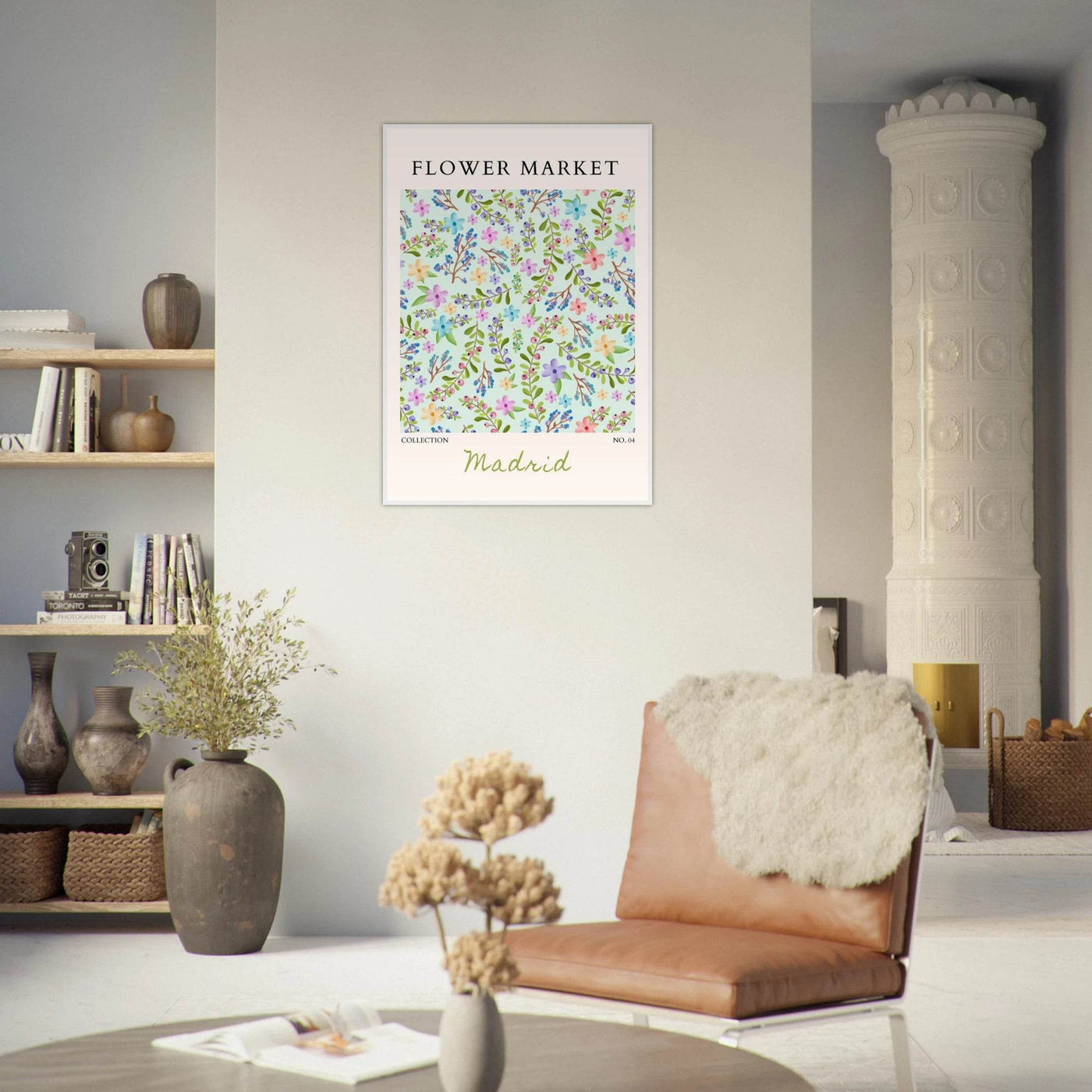 Flower Market Collection Framed Poster – Whimsical Floral & Berry Art Prints | Ready-to-Hang in Various Sizes - Vibrantwalls