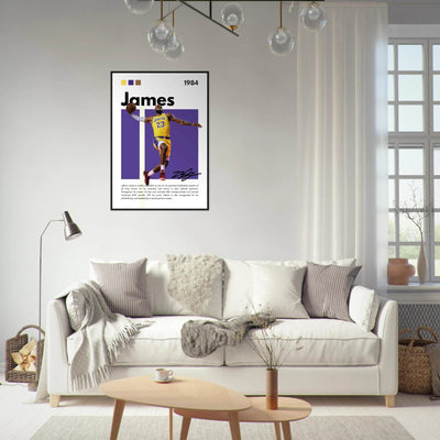 LeBron James Lakers Championship Vintage Art Print - Vibrantwalls