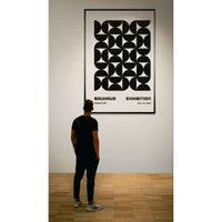Bauhaus Black Beige Geometric Poster Wall Art - Vibrantwalls
