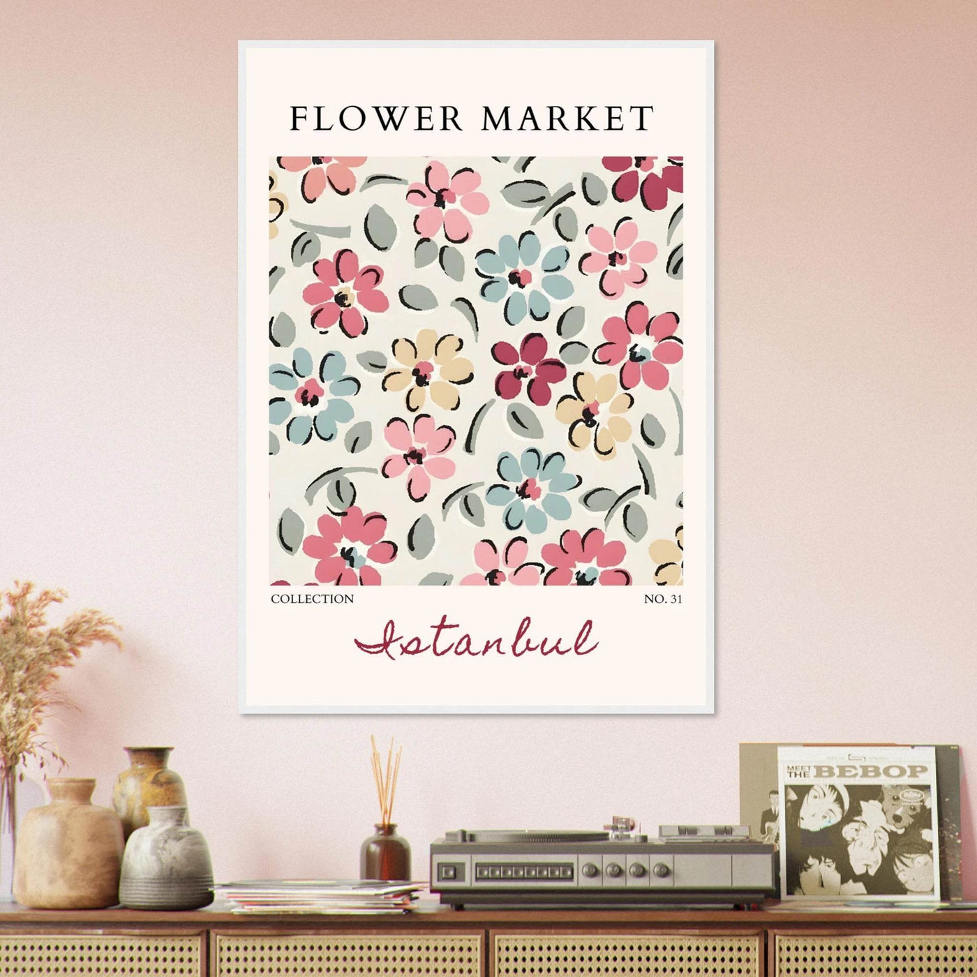 Flower Market Istanbul Art Print – Vibrant Floral Abstract Framed Poster | Ready-to-Hang Decor - Vibrantwalls