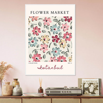 Flower Market Istanbul Art Print – Vibrant Floral Abstract Framed Poster | Ready-to-Hang Decor - Vibrantwalls