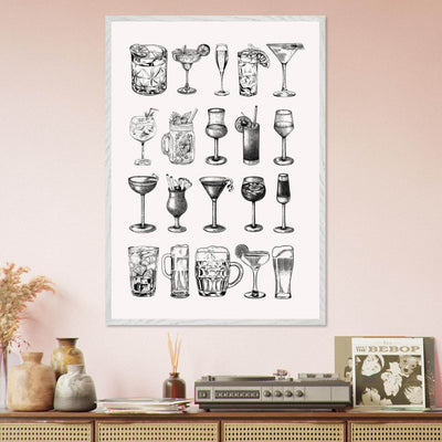 Gin Tonic Cocktail Recipe Vintage Style Art - Vibrantwalls