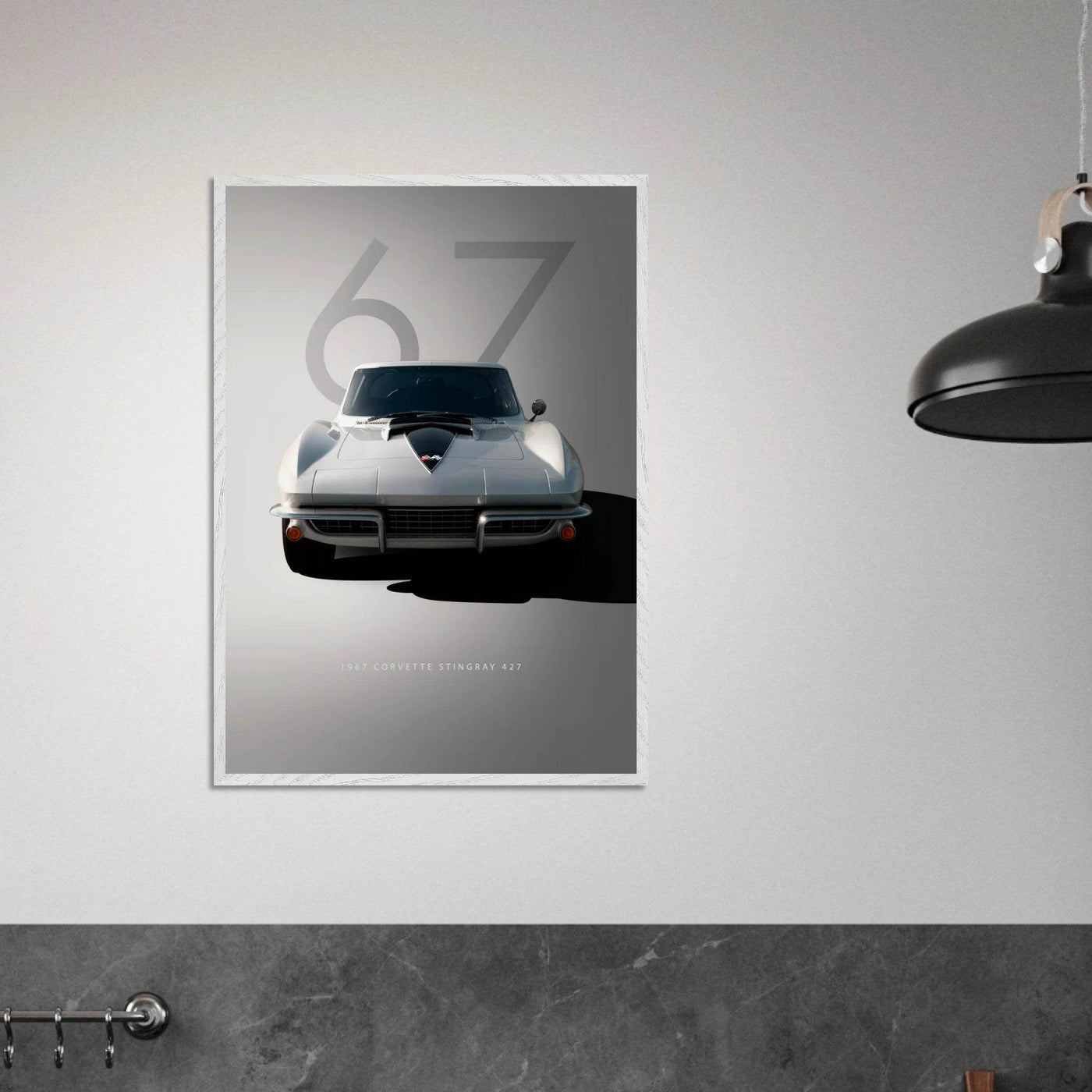 1967 Corvette Stingray 427 Framed Poster | Iconic Automotive Art, Ready-to-Hang - Vibrantwalls