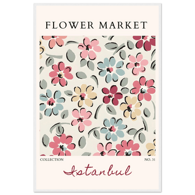 Flower Market Istanbul Art Print – Vibrant Floral Abstract Framed Poster | Ready-to-Hang Decor - Vibrantwalls