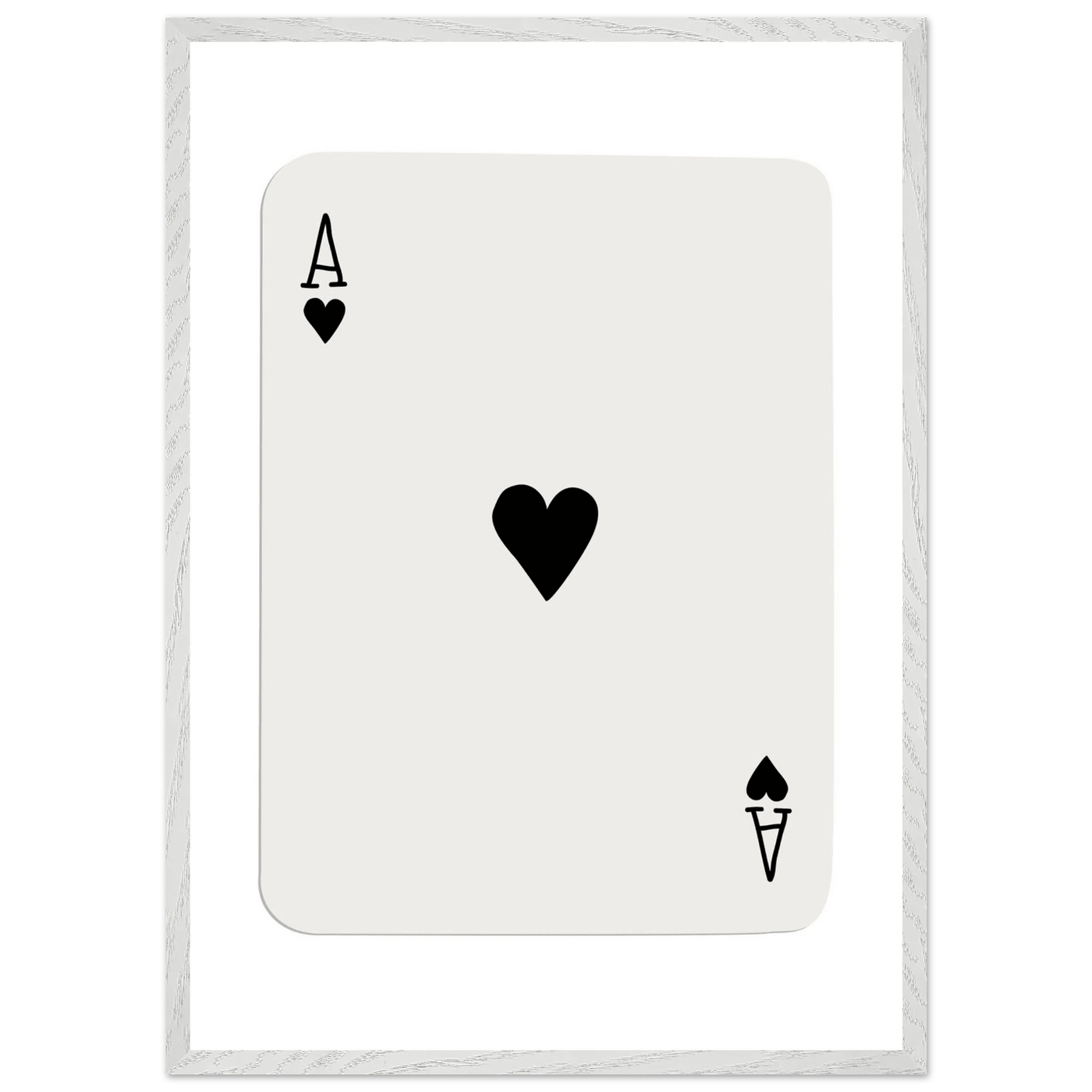 Ace of Hearts Poker Card Print - Elegant Framed Wall Art, Eco-Friendly Wood Frame & Multiple Sizes - Vibrantwalls