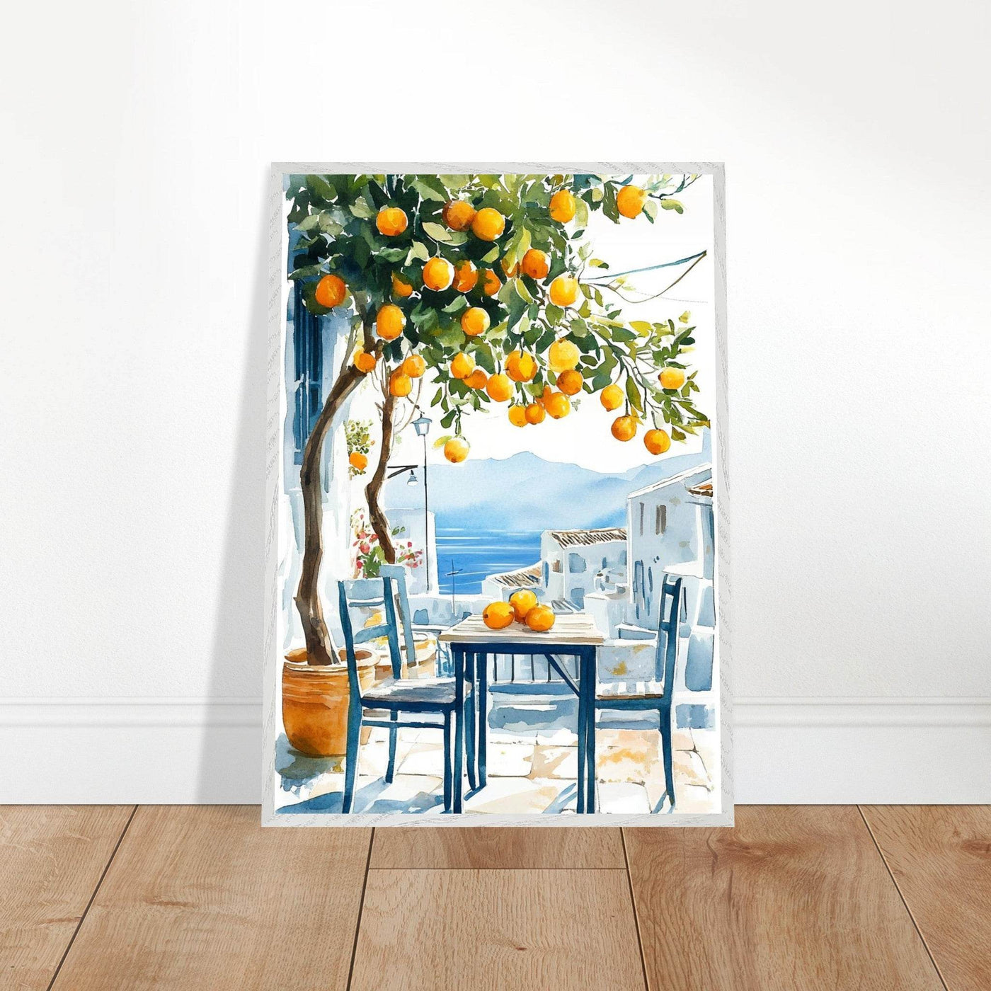 Mediterranean Lemon Tree Decor with Sea View Charm - Vibrantwalls