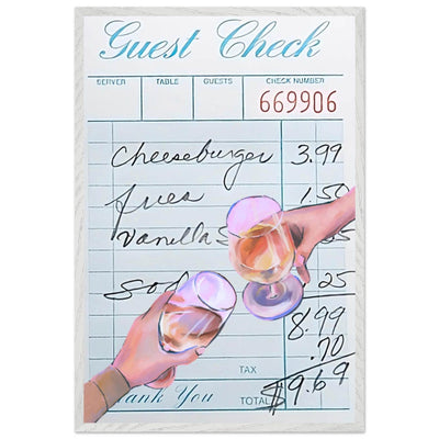 Guest Check & Cocktail Toast - Vibrantwalls