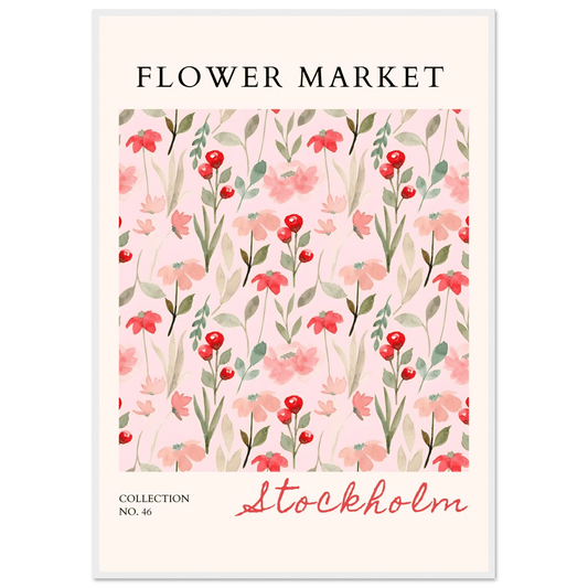 Stockholm Flower Market Whimsical Watercolor Florals - Wall Art - Vibrantwalls