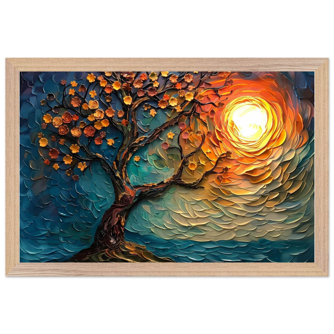 Tree of Life Textured Sunset Palette - Vibrantwalls