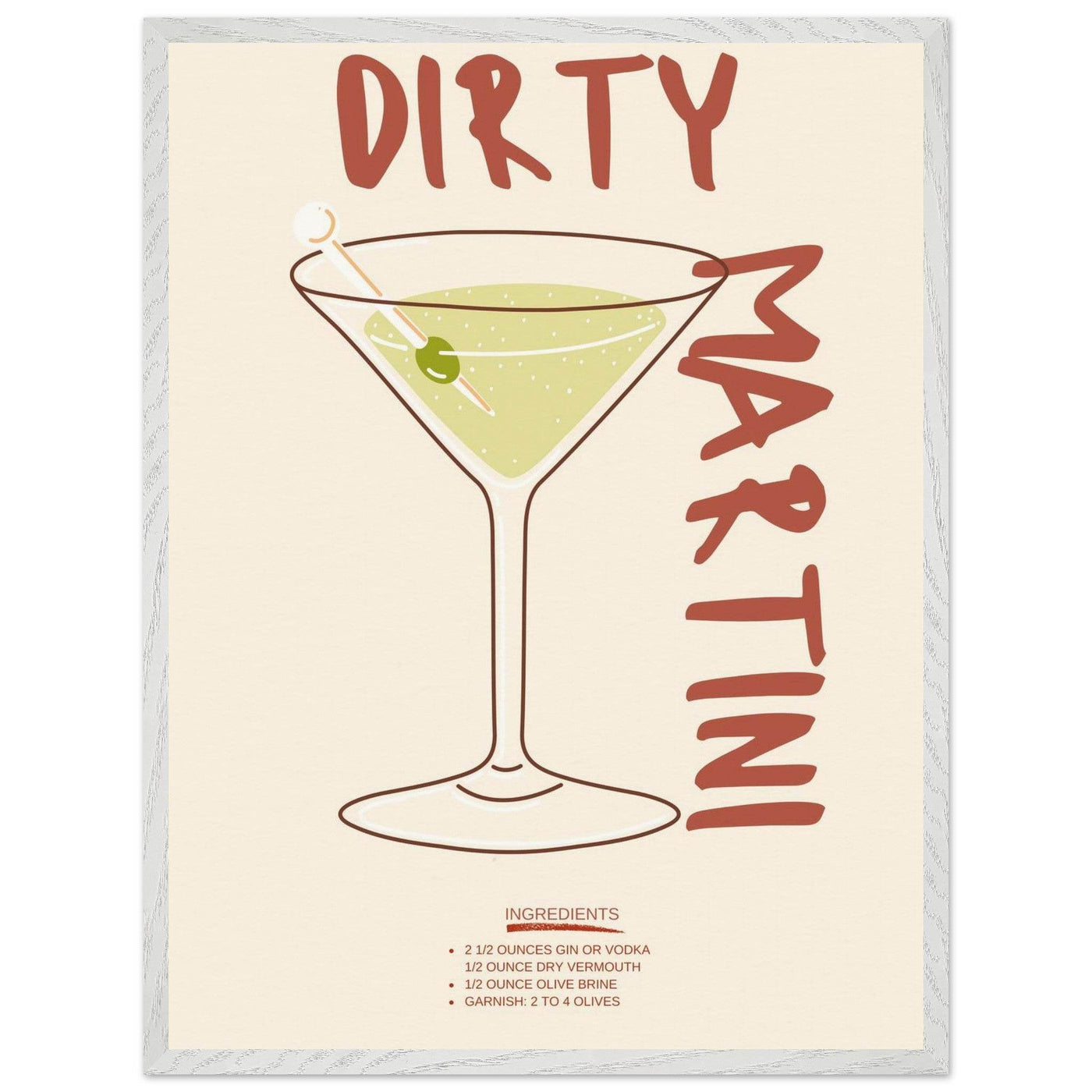 Dirty Martini Cocktail - Vibrantwalls