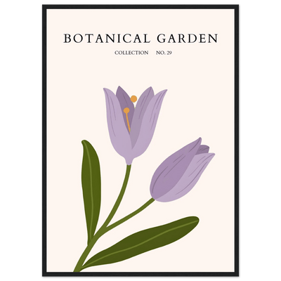 Botanical Garden Lavender Bloom Minimalist Framed Art - Vibrantwalls