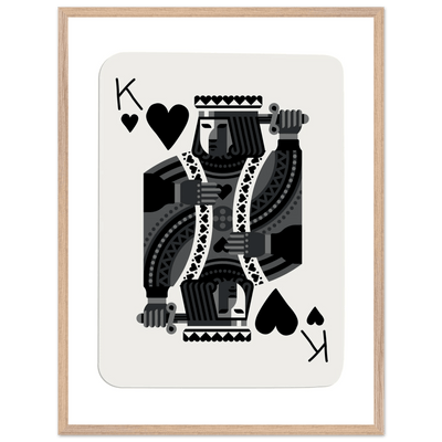 King of Spades Modern Minimalist Poker Card Art - Mounted Framed Poster, Eco-Friendly Wood Frame in Your Choice of Style - Vibrantwalls