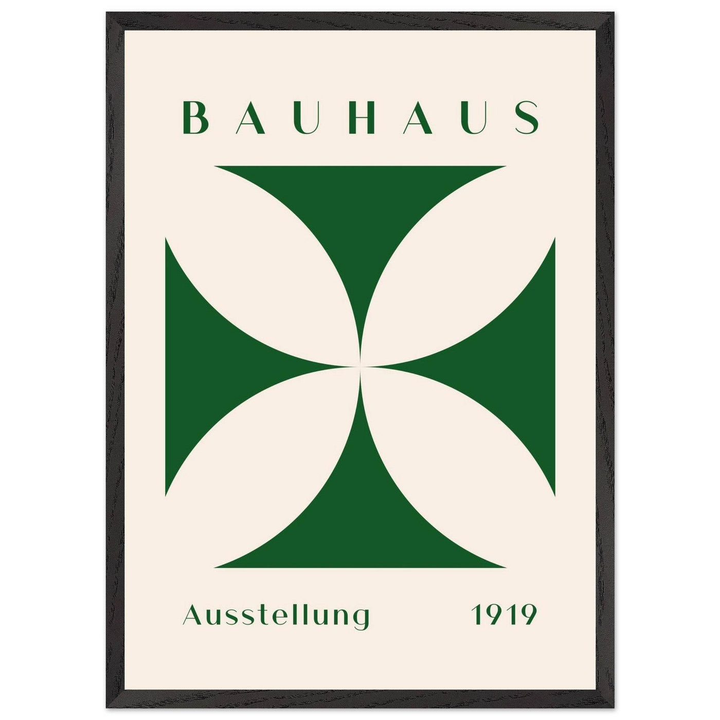 Deep Green Cream Bauhaus 1919 - Vibrantwalls