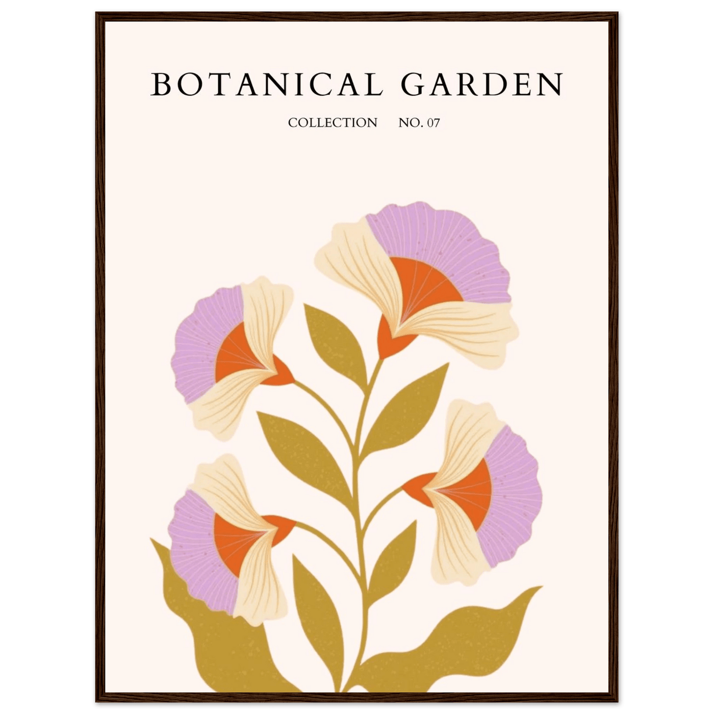 Botanical Garden Framed Poster – Whimsical Floral Art Prints in Soft Hues | Ready-to-Hang Wall Decor - Vibrantwalls