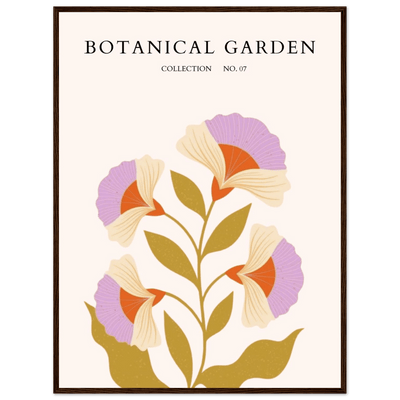 Botanical Garden Framed Poster – Whimsical Floral Art Prints in Soft Hues | Ready-to-Hang Wall Decor - Vibrantwalls