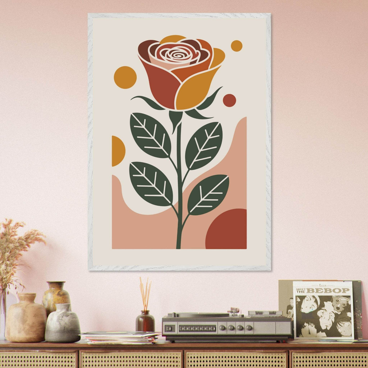 Boho Rose Art - Vibrantwalls
