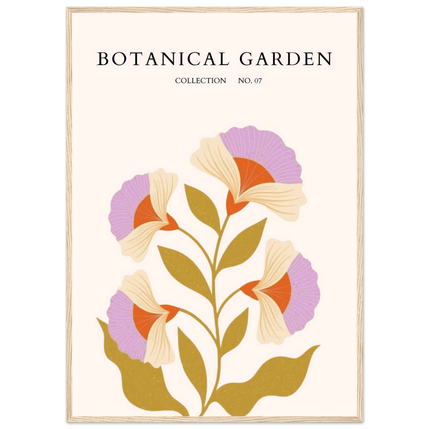 Botanical Garden Framed Poster – Whimsical Floral Art Prints in Soft Hues | Ready-to-Hang Wall Decor - Vibrantwalls
